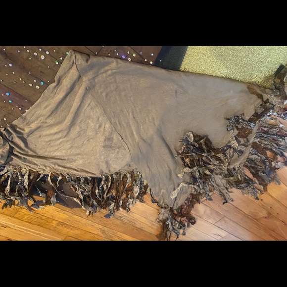 CHAN LUU LUX RARE FRINGE WOOL-SILK Scarf UNIQUE BOHOMIAN - Picture 5 of 8